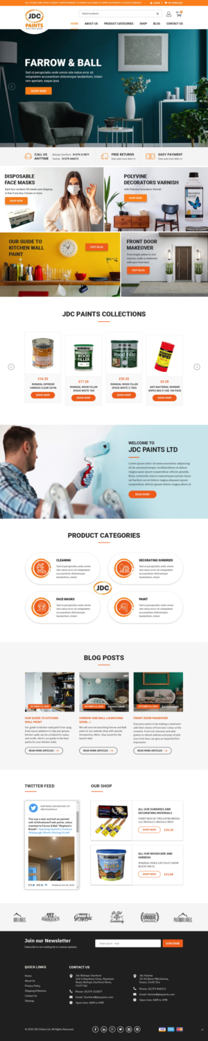 Design Shopify par pb pour JDC Paints Limited | Design #25697289