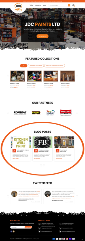 Shopify Design by pb for JDC Paints Limited | Design: #25697290