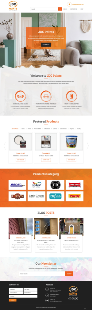 Shopify Design by pb for JDC Paints Limited | Design: #25697291