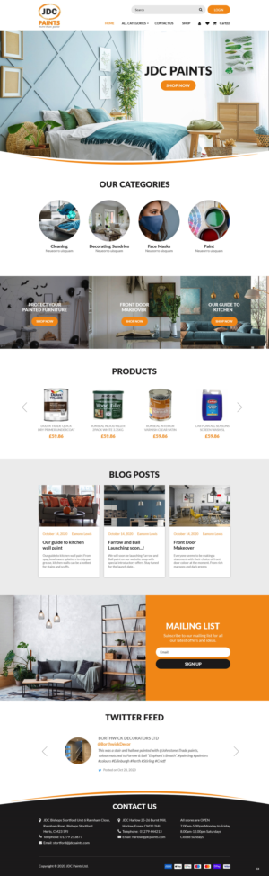 Shopify Design by pb for JDC Paints Limited | Design: #25697293