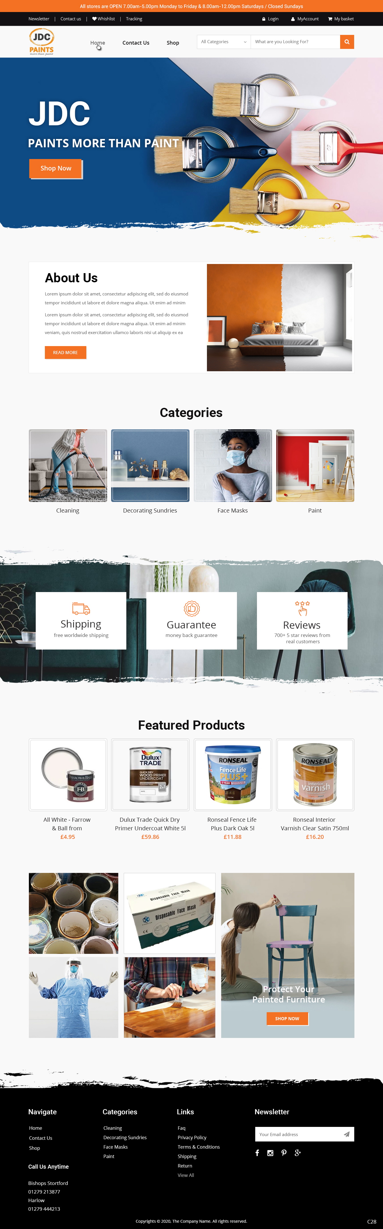 Shopify Design by pb for JDC Paints Limited | Design #25697297