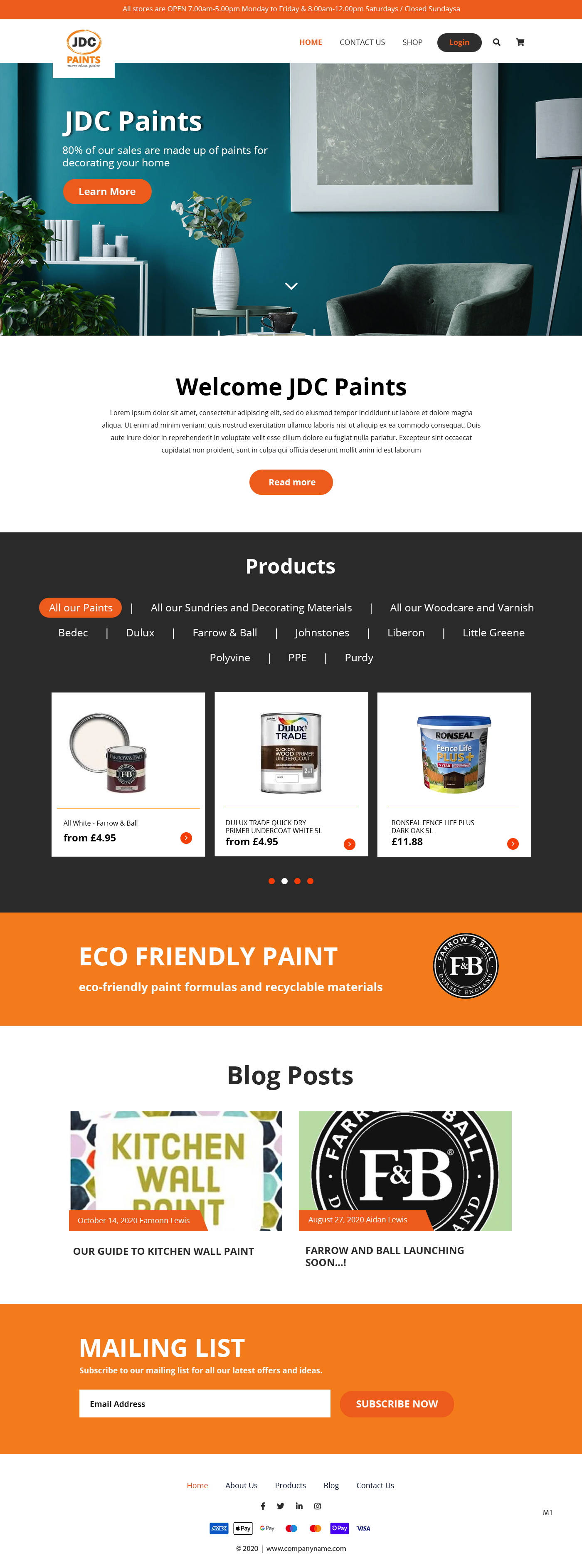 Diseño de Shopify por pb para JDC Paints Limited | Diseño #25697299