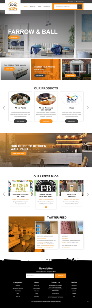 Shopify Design by pb for JDC Paints Limited | Design: #25697300