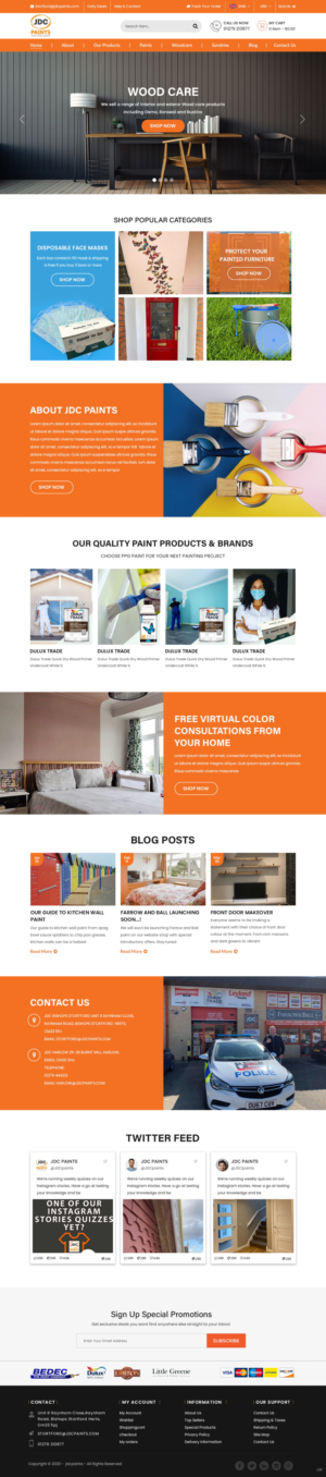Shopify Design by pb for JDC Paints Limited | Design: #25697301