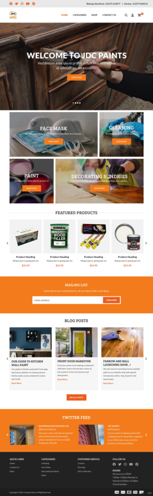 Shopify Design by pb for JDC Paints Limited | Design: #25697306