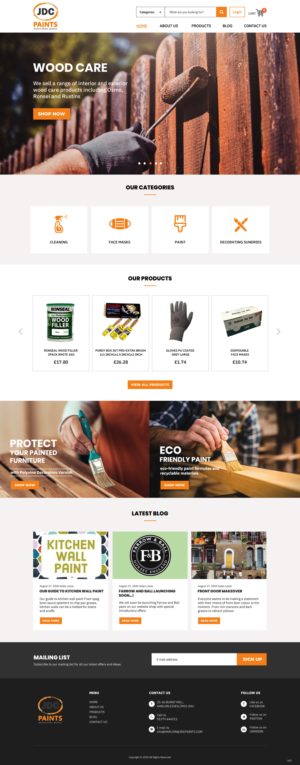 Shopify Design by pb for JDC Paints Limited | Design: #25697307