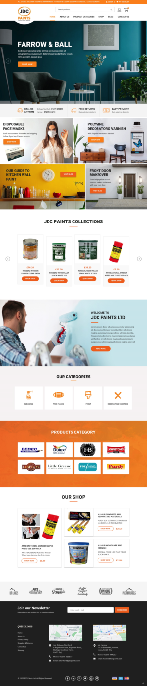 Shopify Design by pb for JDC Paints Limited | Design: #25703395