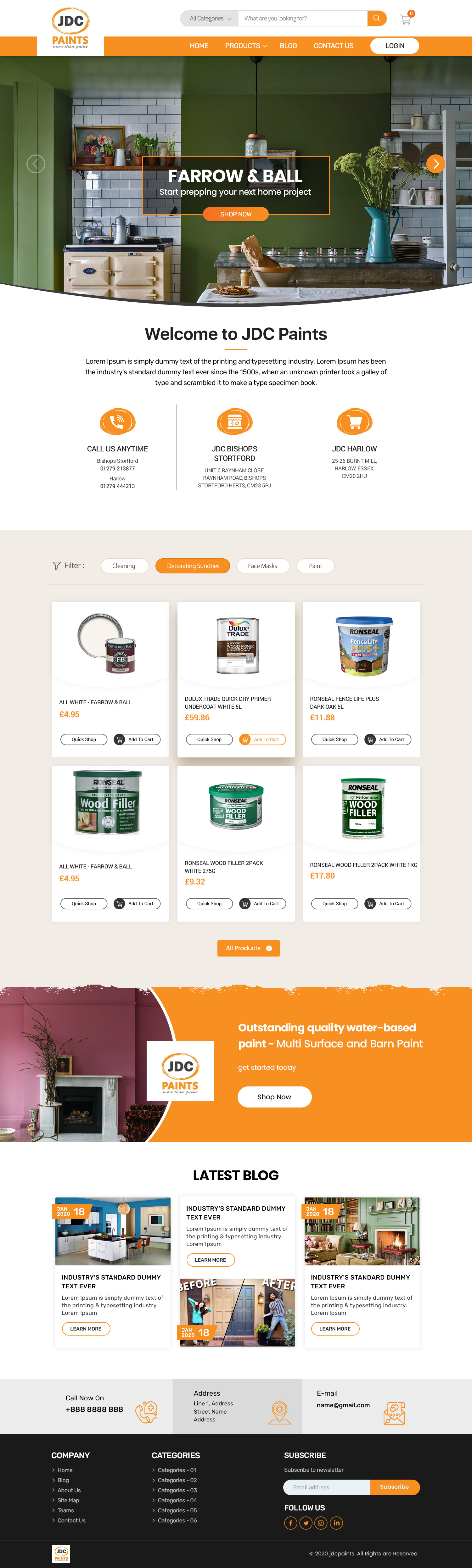 Diseño de Shopify por Shijo John para JDC Paints Limited | Diseño #25693326