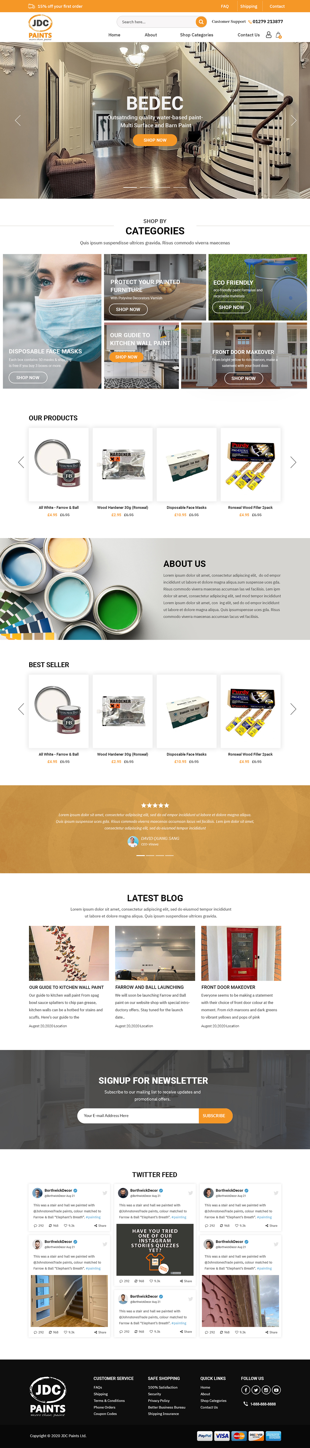 Design Shopify par Titan Eagle pour JDC Paints Limited | Design #25691809