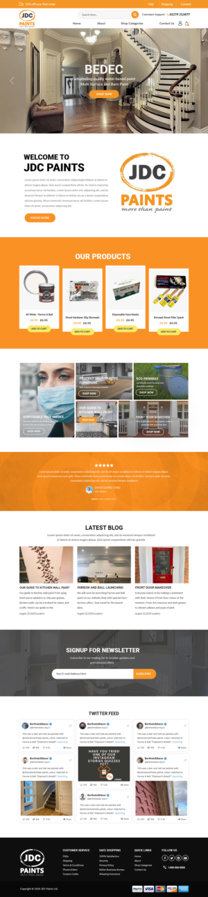 Shopify Design by Titan Eagle for JDC Paints Limited | Design: #25693222