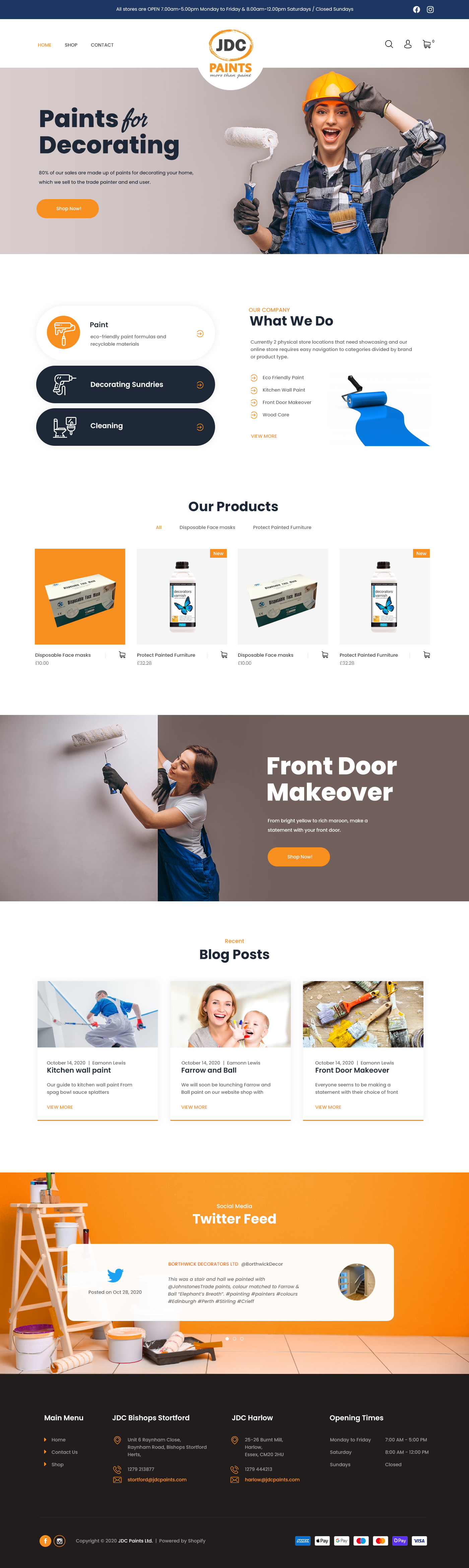 Design Shopify par ag622988 pour JDC Paints Limited | Design #25697677