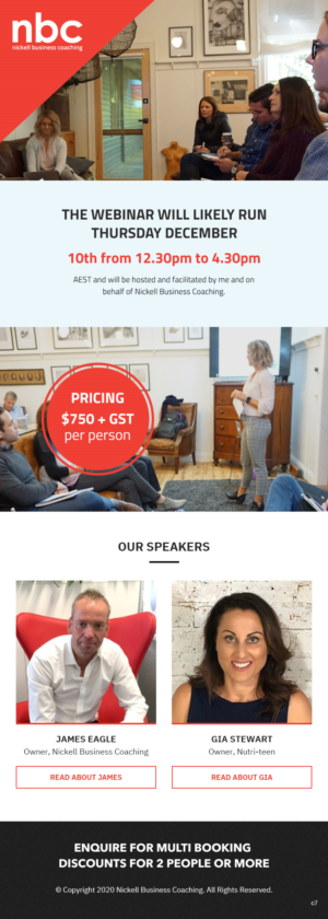 Email Marketing Design by pb for Nickell Business Coaching | Design: #25687289