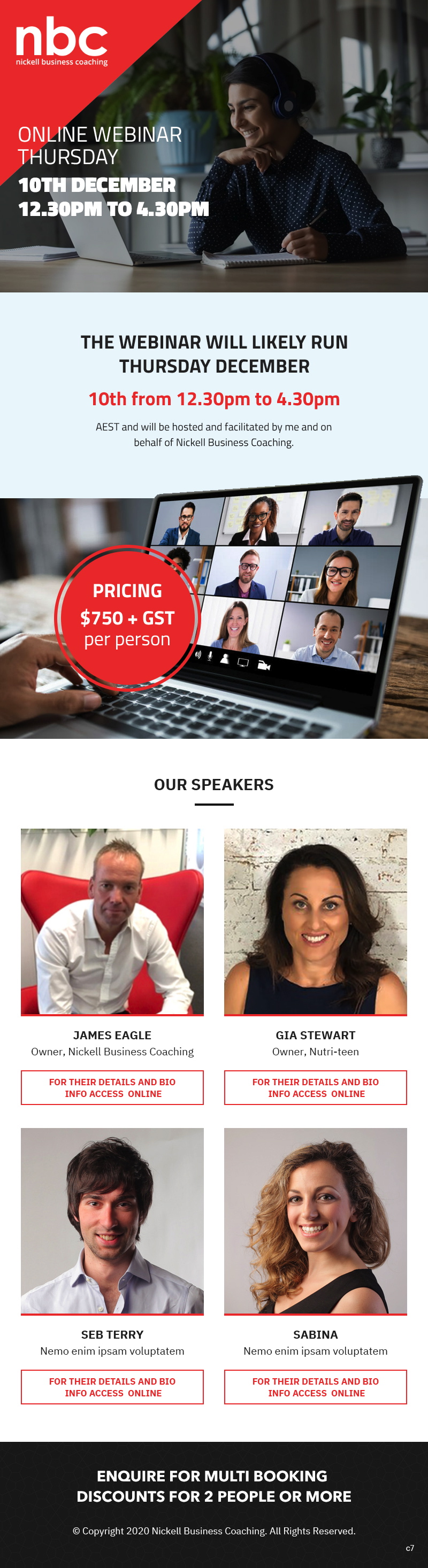 Design de Marketing Électronique par pb pour Nickell Business Coaching | Design #25697311