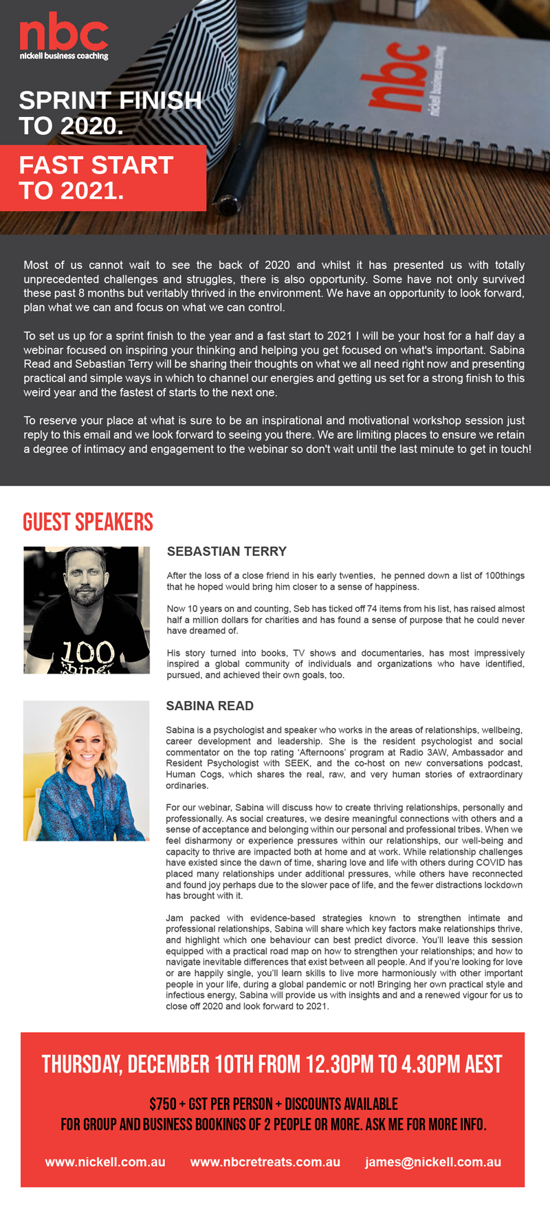 Design de Marketing Électronique par wanagaran pour Nickell Business Coaching | Design #25699995