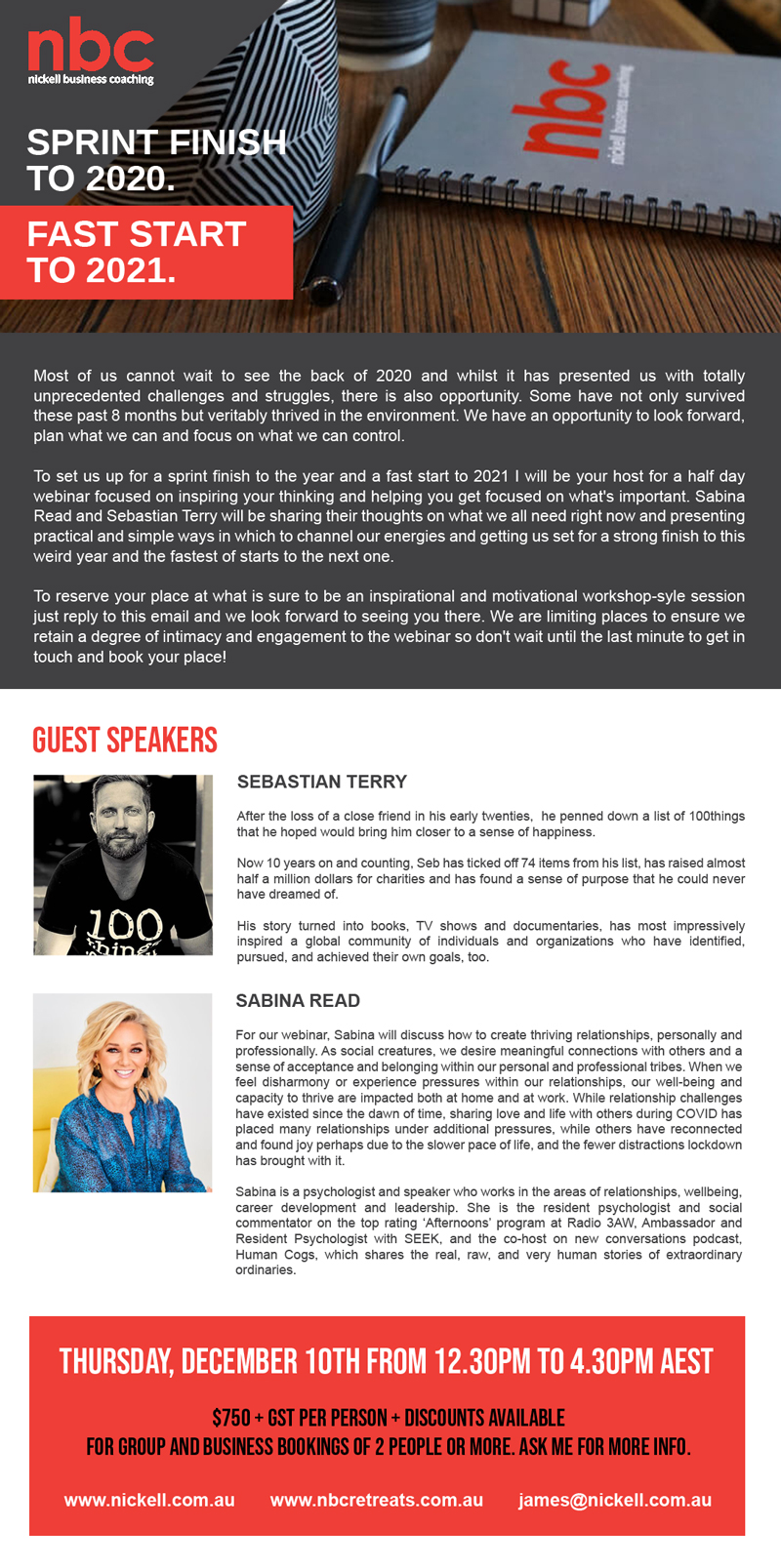 E-Mail Marketing-Design von wanagaran für Nickell Business Coaching | Design #25700198