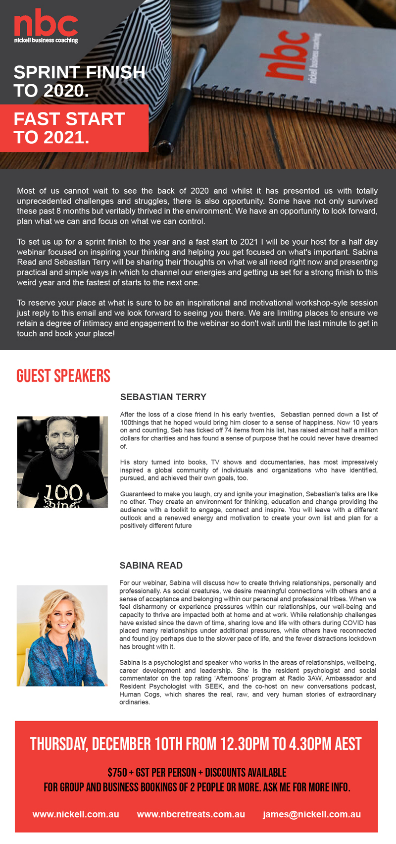 Email Marketing Design by wanagaran for Nickell Business Coaching | Design #25700418