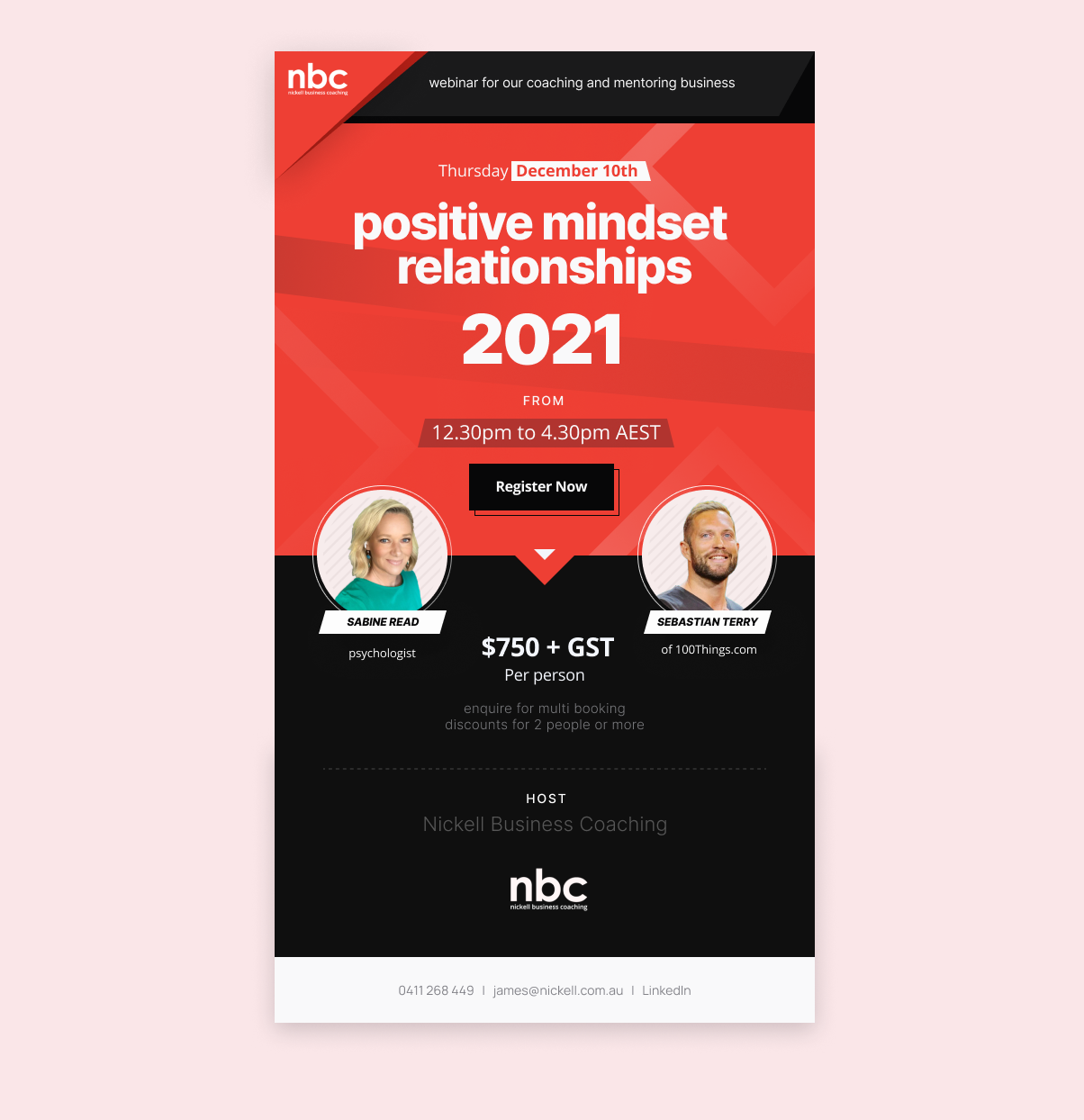 Email Marketing Design by Dingo for Nickell Business Coaching | Design #25691439