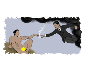 Hand Drawn Nikola Tesla and Elon Musk Design | Diseño Gráfico por Falih A