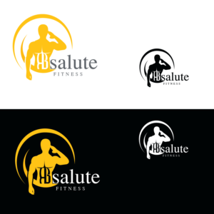 AB salute fitness | Logo Design by emptyboxgraphics