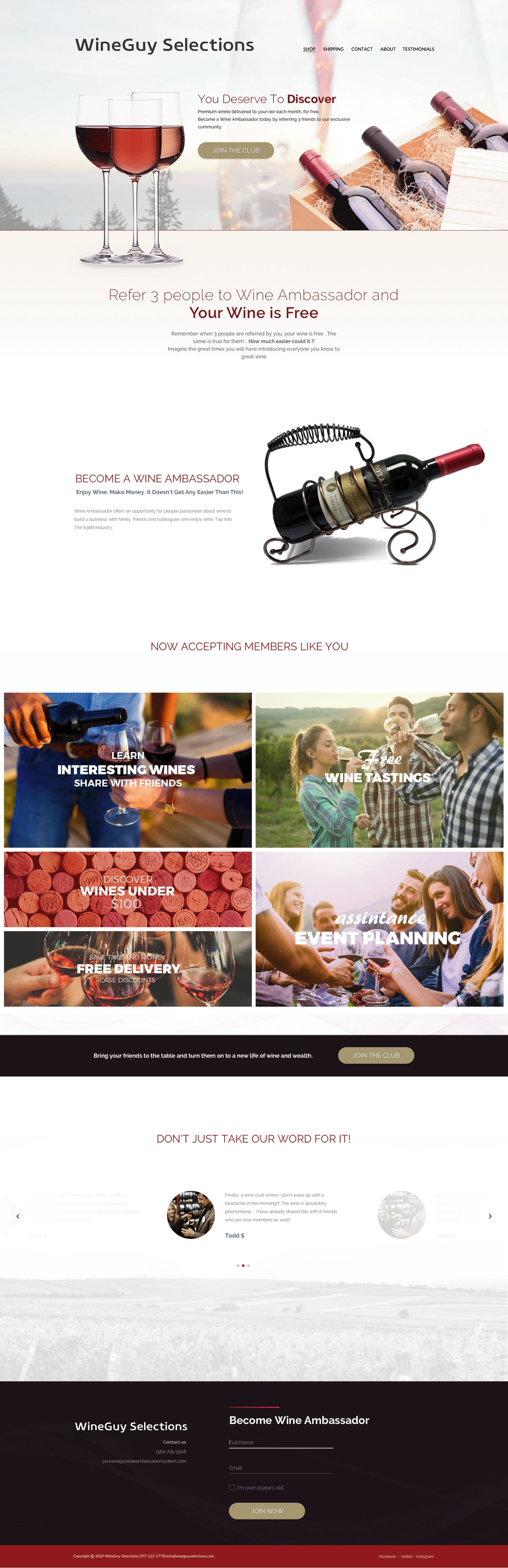 Web-Design von zisan20 für WineGuy Selections | Design #25689810