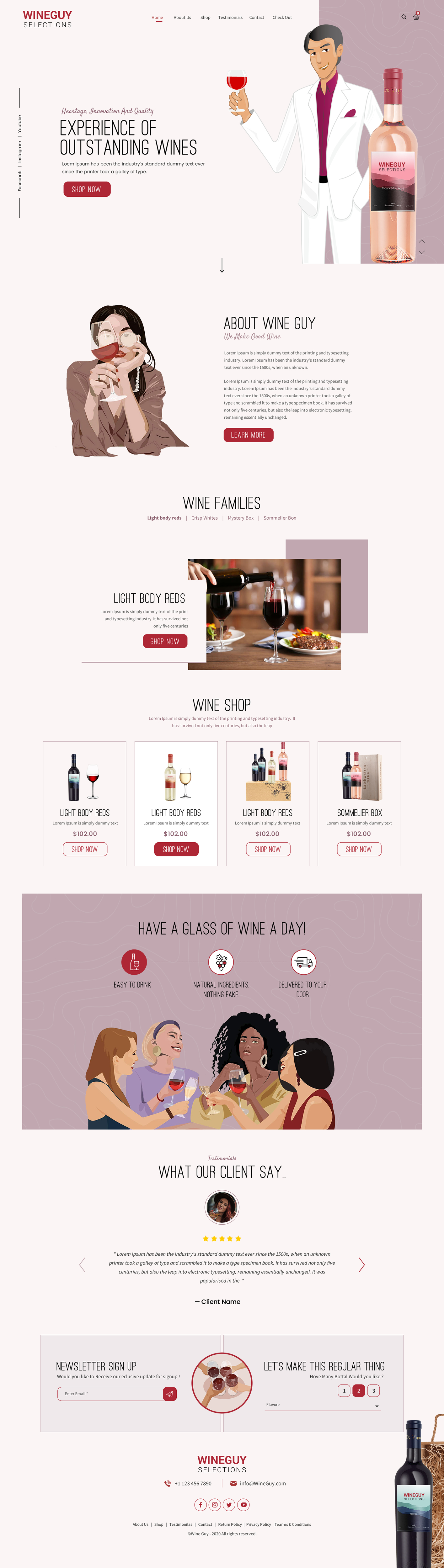 Web Design by rightway for WineGuy Selections | Design #25748285