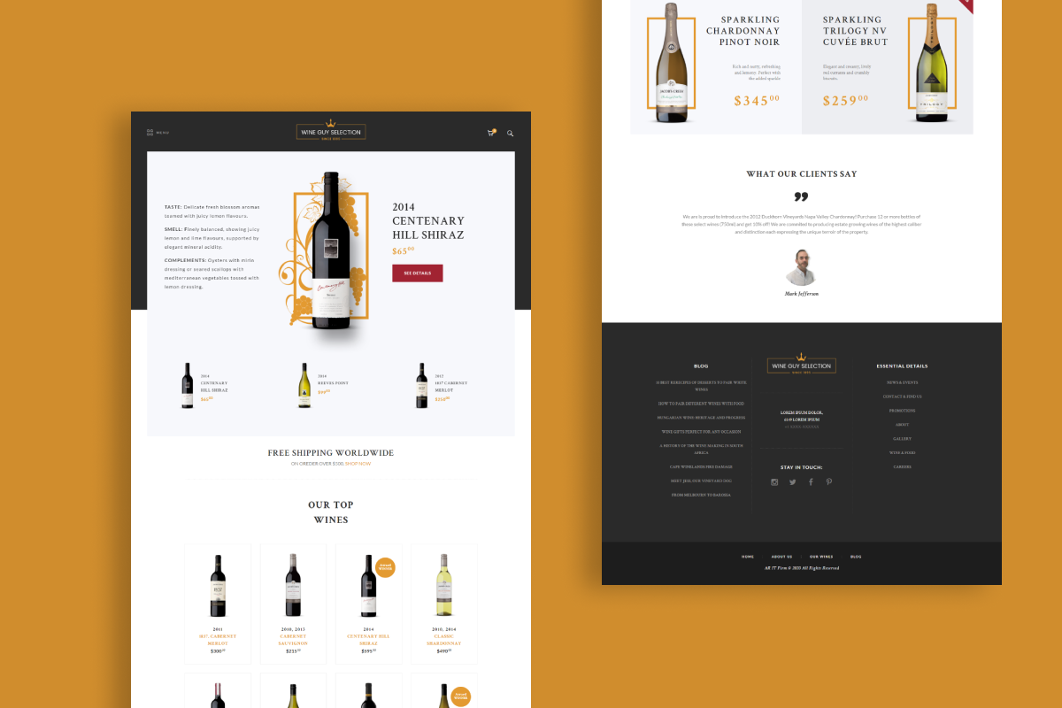 Web Design by AR IT FIRM for WineGuy Selections | Design #25833559