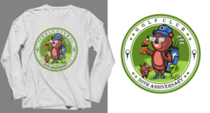Golf Club 50th anniversary t-shirt logo design | Design Graphique par SAI DESIGNS