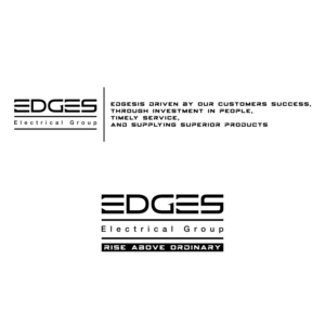 Mission statement reads - Rise above ordinary. Our Vision statement reads - Edgesis driven by our customers success, through investment in people, timely service , and supplying superior products | Logo Design by DesignDUO