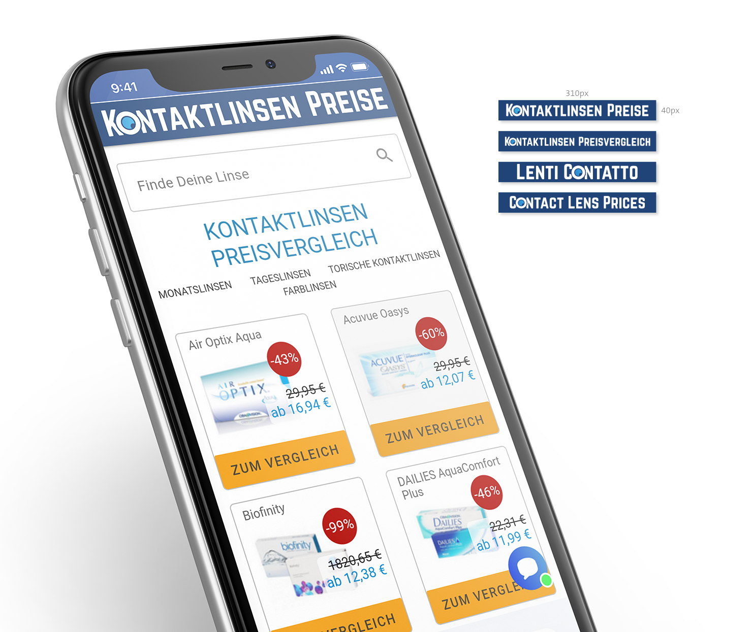 Logo Design by Visifine for Kontaktlinsen-Preisvergleich GmbH | Design #25714991