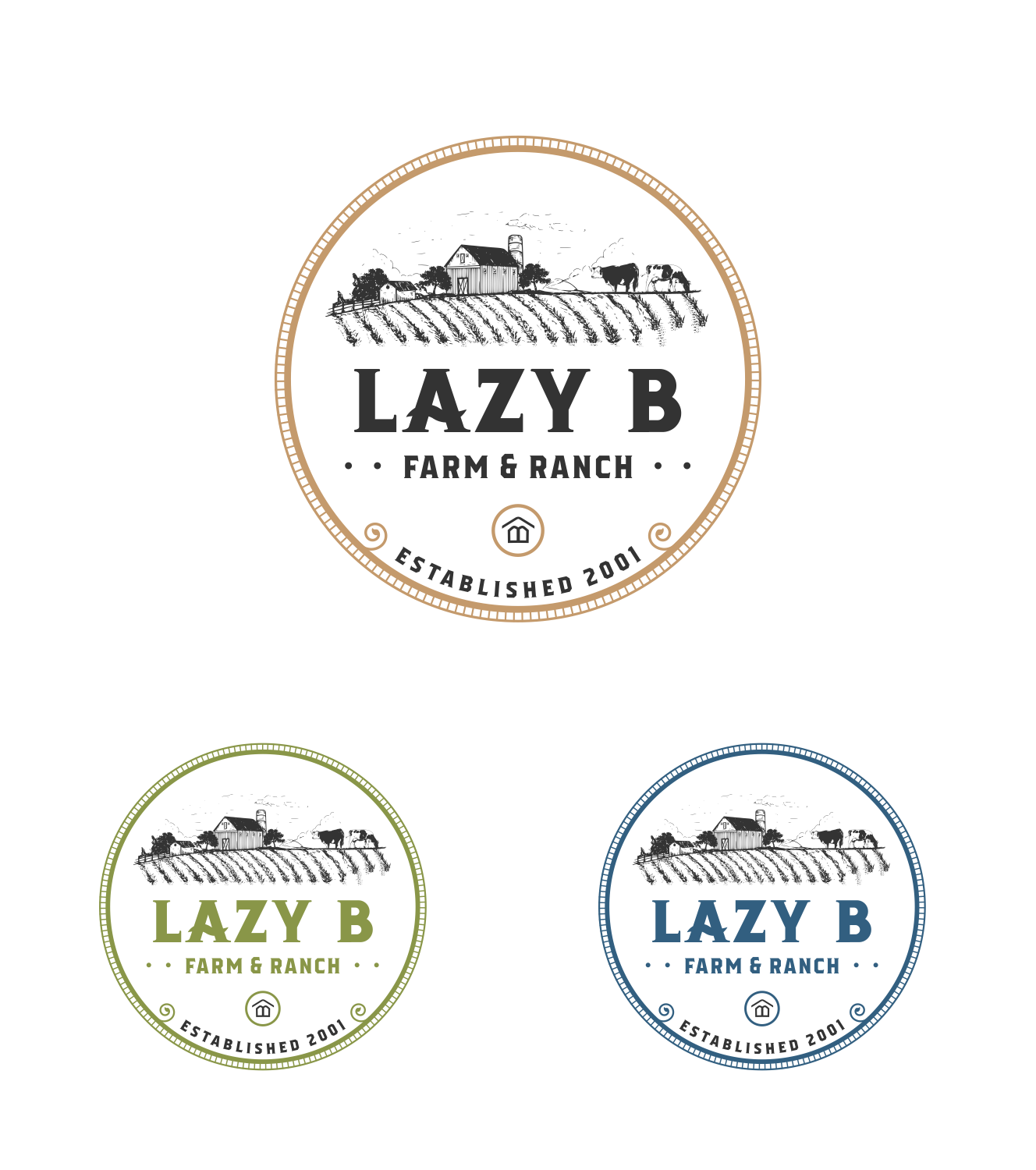 Logo Design by Ankit Bhattarai for Lazy B Farm & Ranch | Design #25719263