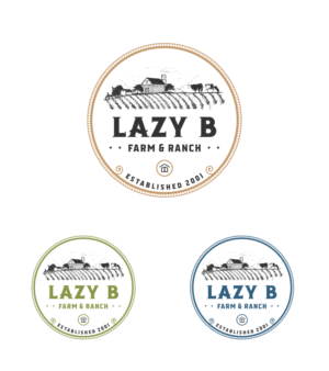 Logo Design by Ankit Bhattarai for Lazy B Farm & Ranch | Design: #25719263