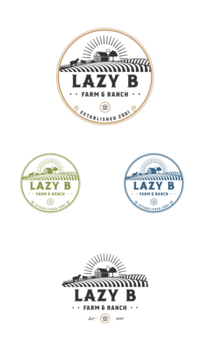 Logo Design by Ankit Bhattarai for Lazy B Farm & Ranch | Design: #25730542