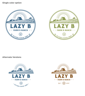 Logo Design by Ankit Bhattarai for Lazy B Farm & Ranch | Design: #25739436