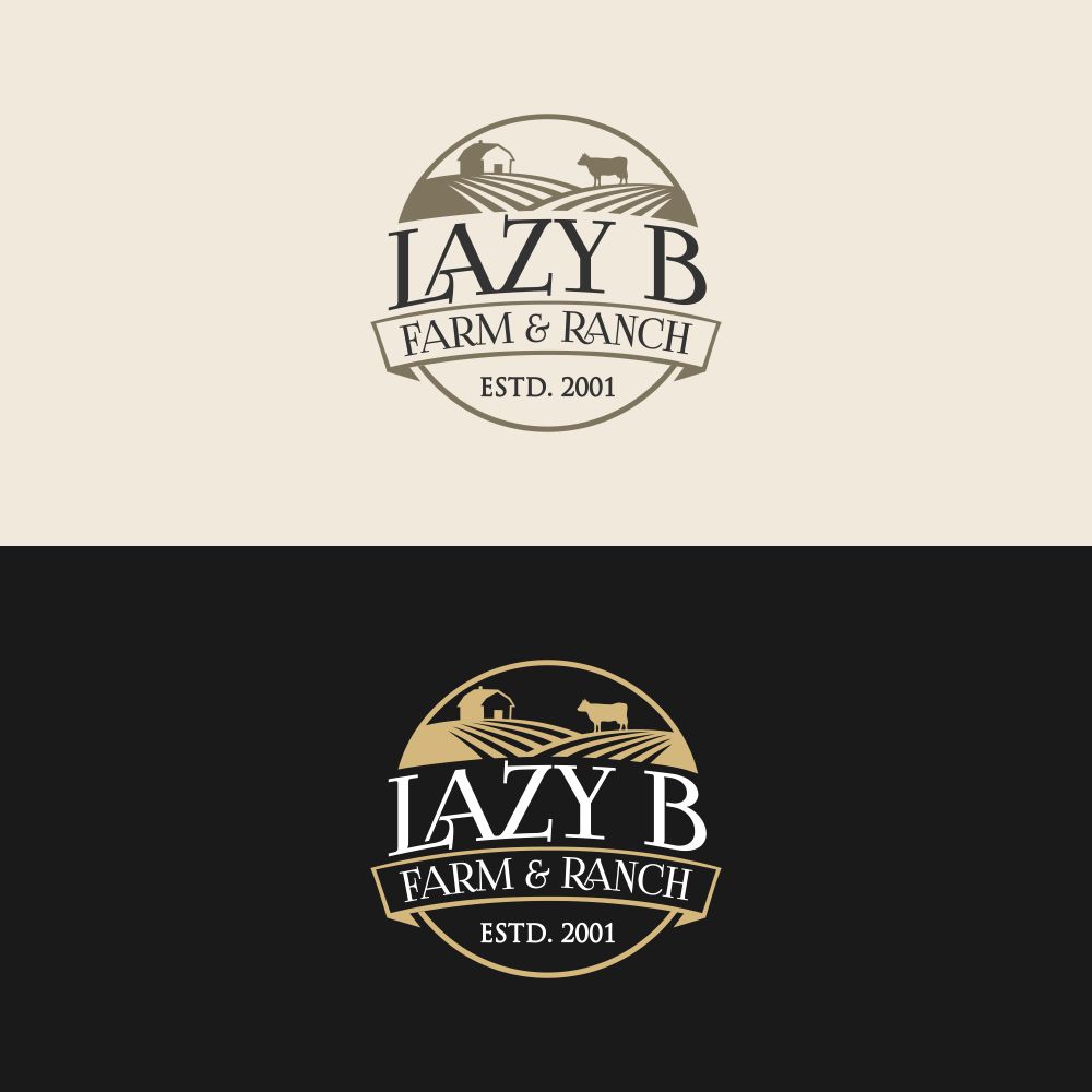 Logo Design by MOH Studio for Lazy B Farm & Ranch | Design #25707041
