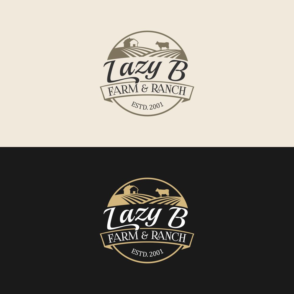 Logo Design by MOH Studio for Lazy B Farm & Ranch | Design #25719022