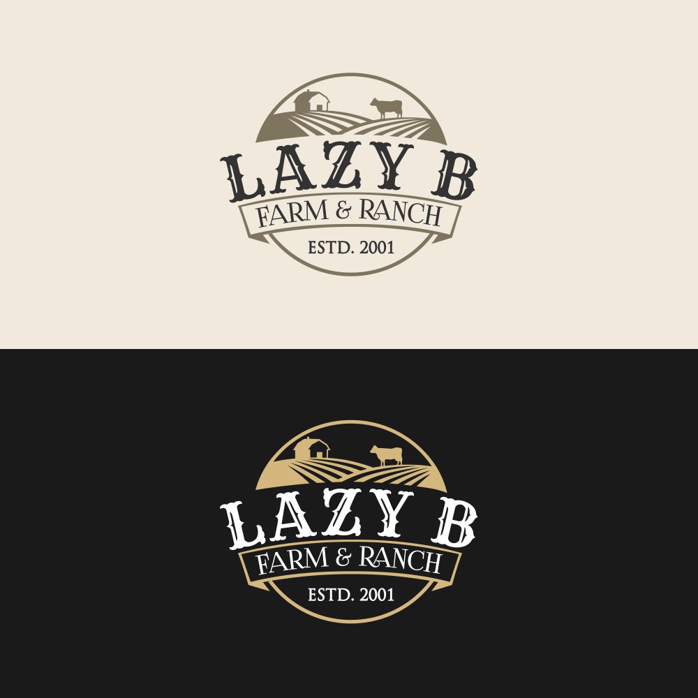 Logo Design by MOH Studio for Lazy B Farm & Ranch | Design #25737597