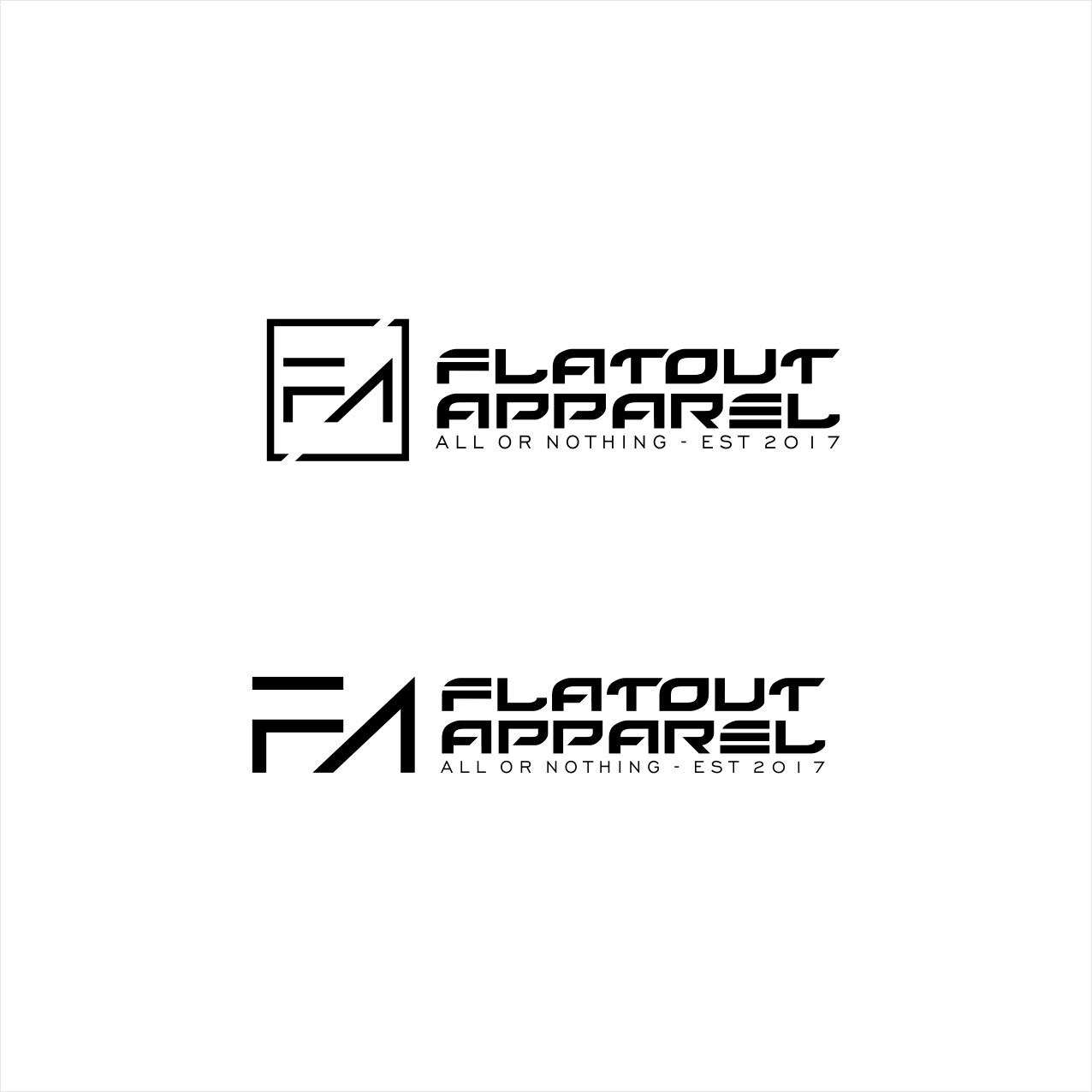 Logo Design by Arham Hidayat for Flatout Apparel Inc | Design #25751239