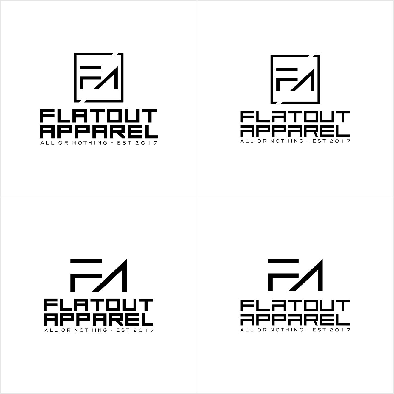 Logo Design by Arham Hidayat for Flatout Apparel Inc | Design #25757520