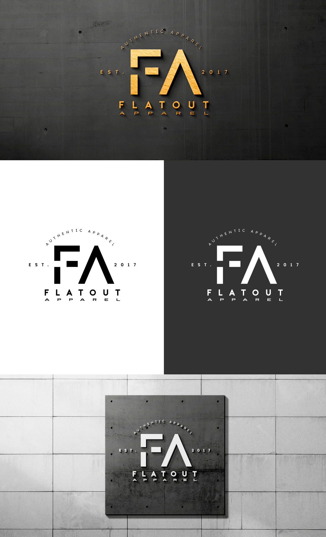 Logo Design by GLDesigns for Flatout Apparel Inc | Design #25710872