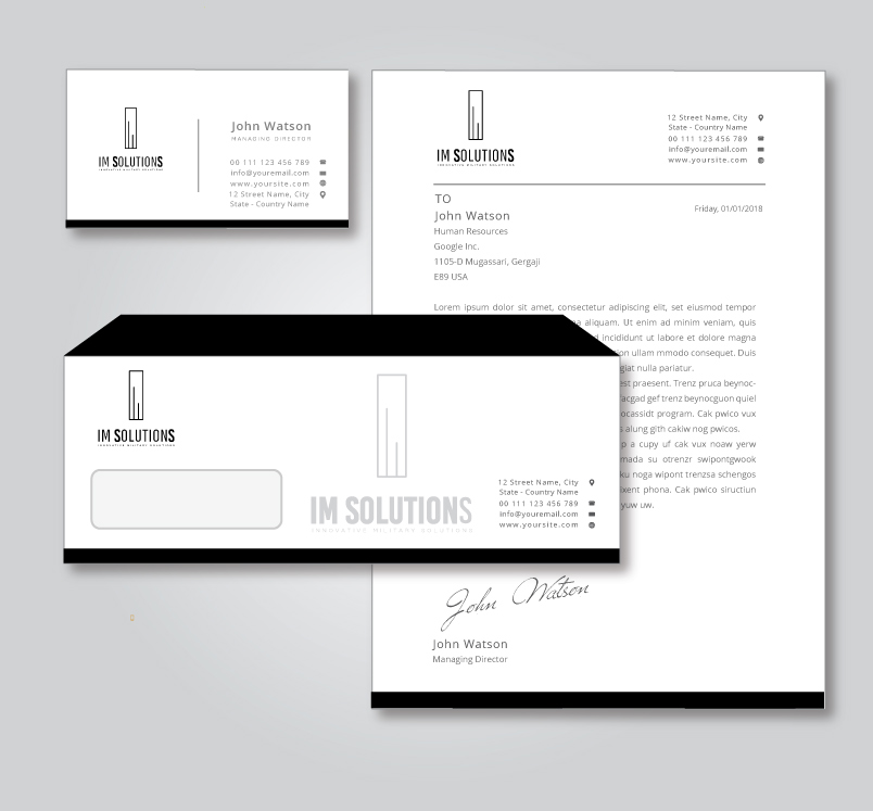 Stationery Design by instudio for IMSolutions | Design #25731896