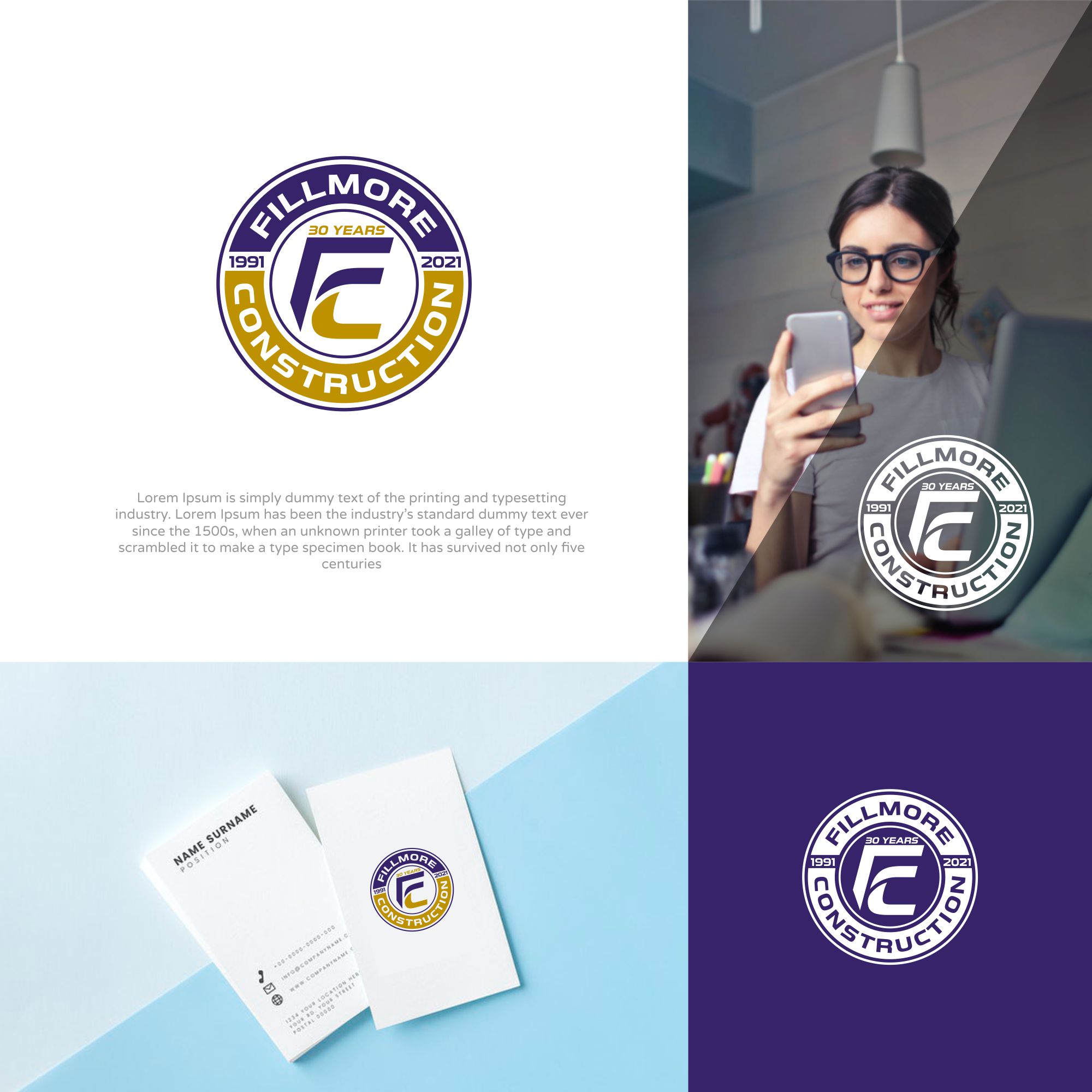 Logo Design by Apple Dsigner for Fillmore Construction | Design #25714072
