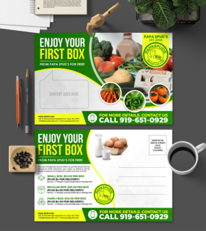 Papa Spud's Local Produce Delivery | Diseño de Postal por SAI DESIGNS