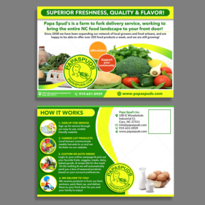 Papa Spud's Local Produce Delivery | Diseño de Postal por DA.