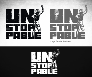 I want the logo to say "Unstoppable"  while also including the silhouette of the wrestler with his arm raised as well | Logo Design by gekgrfx