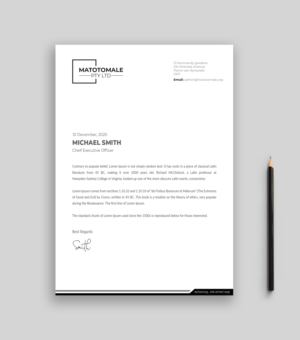 Letterhead Design by Musa. A for this project | Design: #25716846