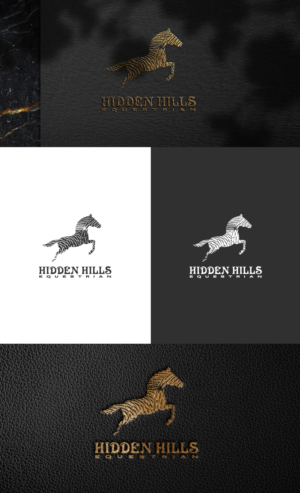 Hidden Hills Equestrian or Hidden Hills | Logo Design by GLDesigns