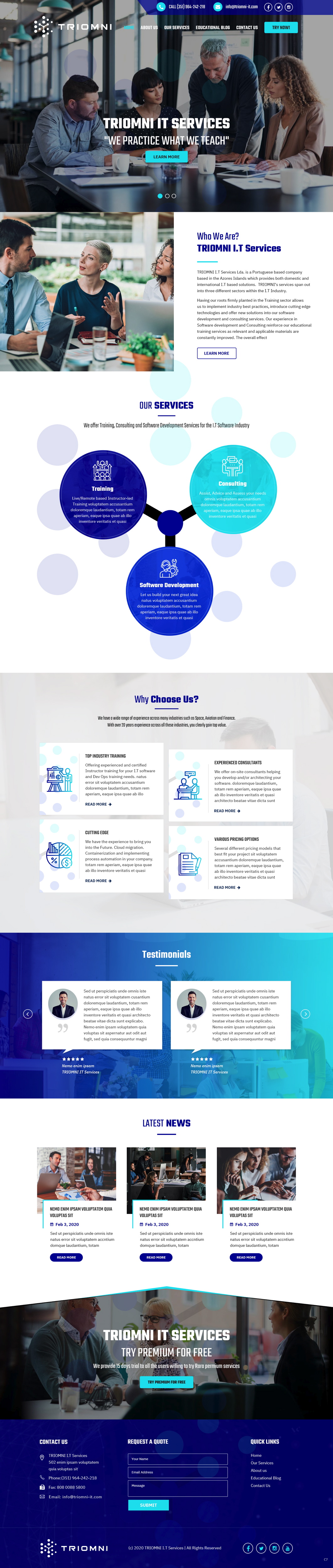 Web Design by pb for TRIOMNI IT Services Lda. | Design #25722672