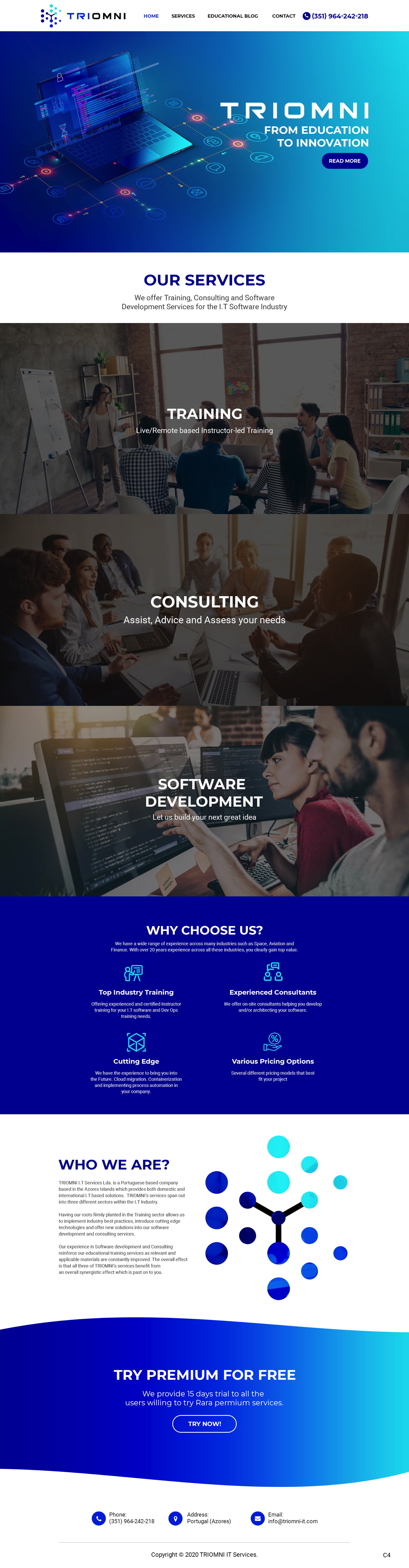 Web Design by pb for TRIOMNI IT Services Lda. | Design #25722674