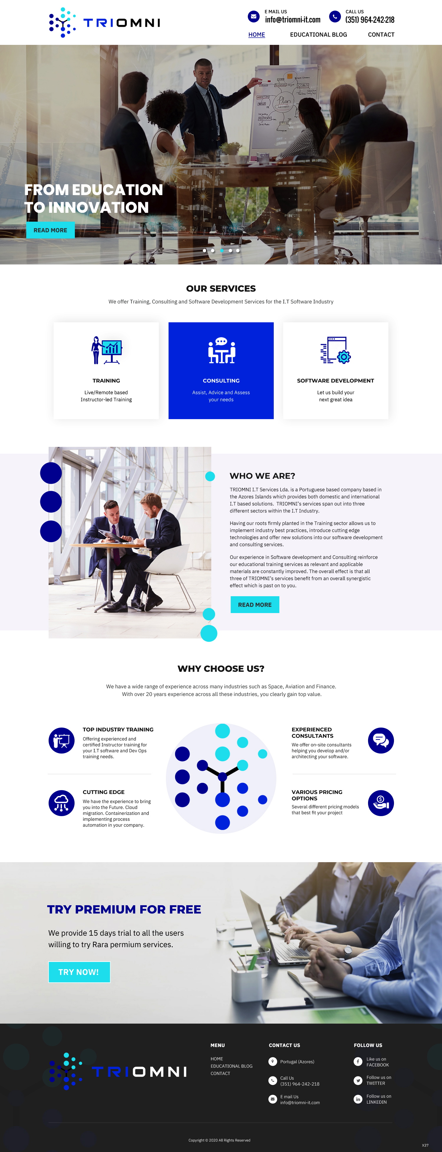 Web Design by pb for TRIOMNI IT Services Lda. | Design #25722675