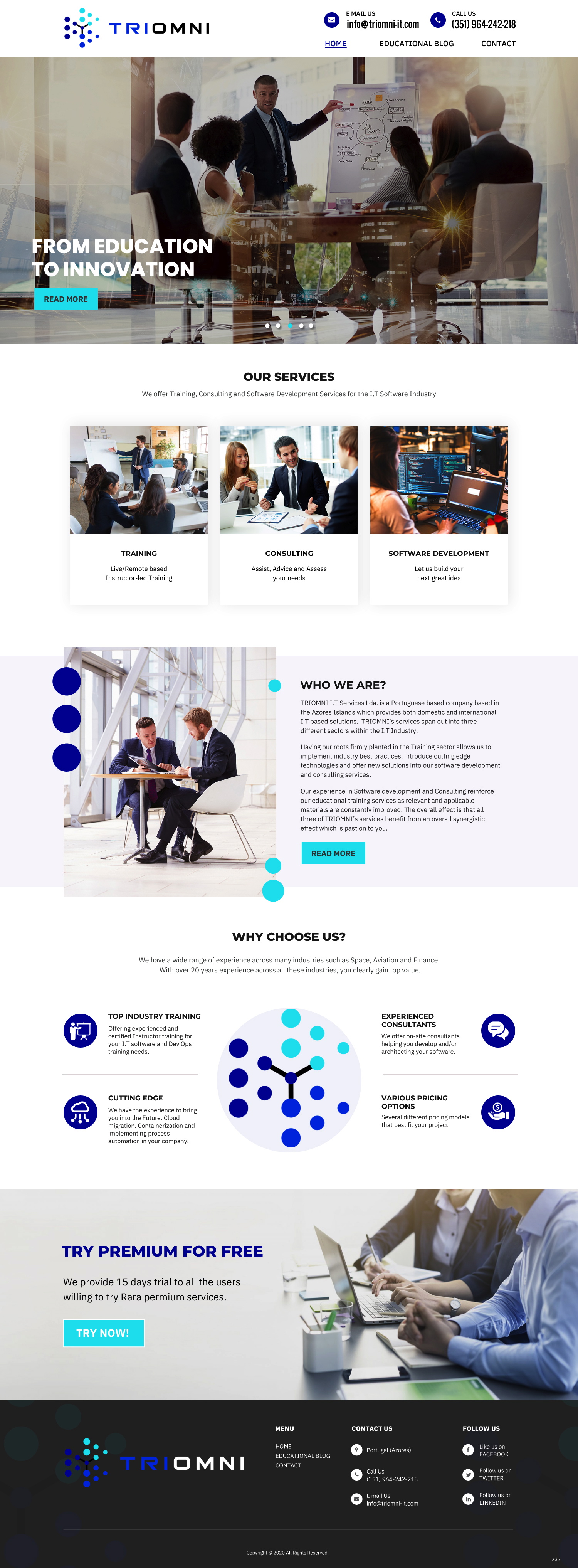 Web Design by pb for TRIOMNI IT Services Lda. | Design #25727774